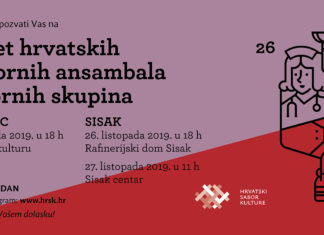 26. susret hrvatskih folklornih ansambala i izvornih skupina 26.10. u Sisku